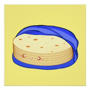 Stapel van bloem tortilla's perfect poster