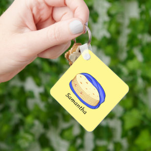Stapel van bloem tortilla's sleutelhanger
