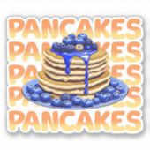 Stapel van Blueberry Pannenkoeken Sticker (Voorkant)