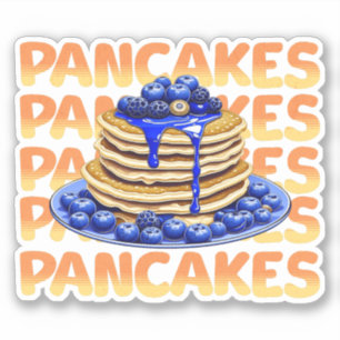 Stapel van Blueberry Pannenkoeken Sticker