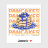 Stapel van Blueberry Pannenkoeken Sticker (Vel)