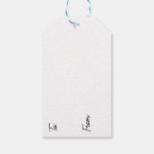 Stapel van Boeken en Rozen Cadeaulabel (Achterkant)