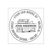 Stapel van Boeken Ronde Referentie van het Adres 4 Rubberstempel (Afrduk)