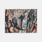 Stapel van bruine en blauwe houten bootplank fleece deken (Voorkant (Horizontaal))