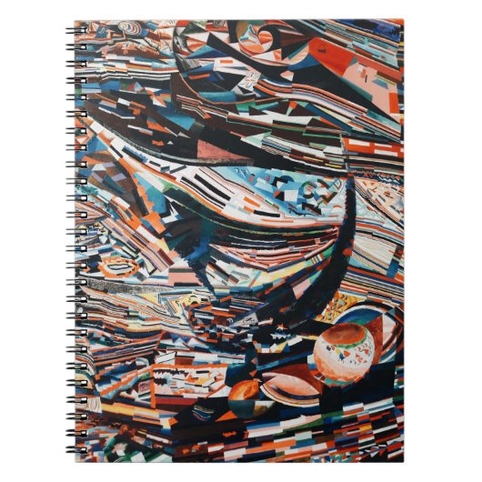 Stapel van bruine en blauwe houten bootplank notitieboek (Voorkant)