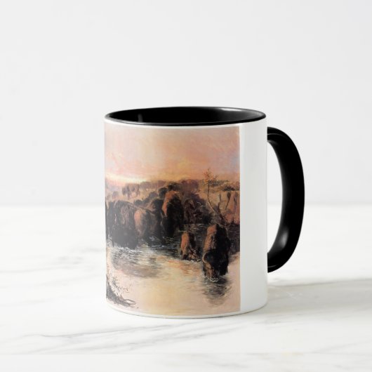 Stapel van Buffalo (door Charles M. Russell) Mok (Voorkant rechts)