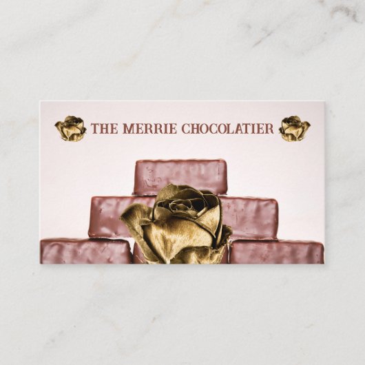 Stapel van Chocolade Bars Candymaker Visitekaartje (Voorkant)