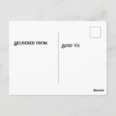 Stapel van chocolade verglaasde donuts briefkaart (Achterkant)