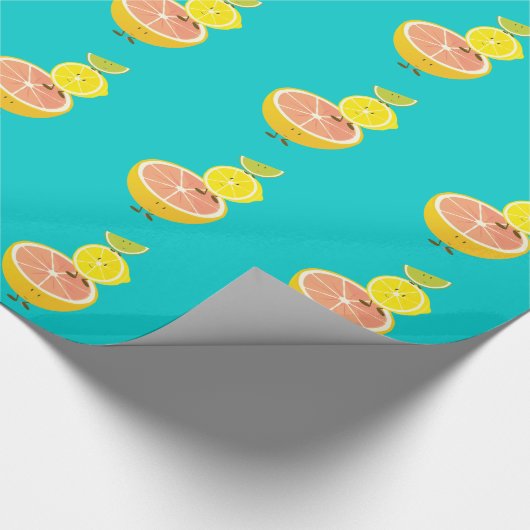 Stapel van citrusvruchten cadeaupapier (Hoek)