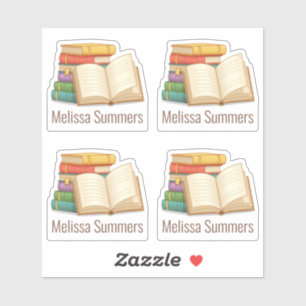 Stapel van de Bookplaat van de Naam van de Douane  Sticker