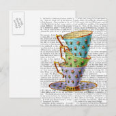 Stapel van drie  teams briefkaart (Voorkant / Achterkant)