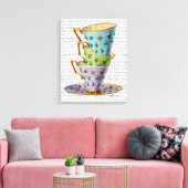 Stapel van drie  teams canvas afdruk (Insitu (Woonkamer))