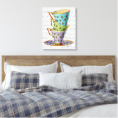 Stapel van drie  teams canvas afdruk (Insitu (Slaapkamer))