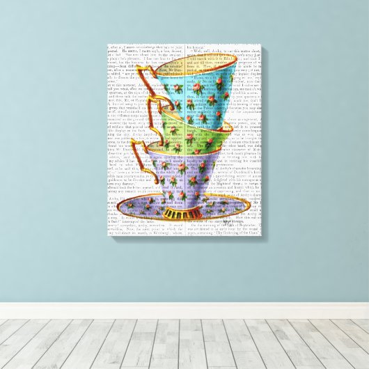 Stapel van drie  teams canvas afdruk (Insitu (Houten vloer))