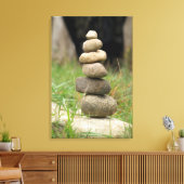 Stapel van evenwichtige rotsen canvas afdruk (Insitu (Woonkamer))