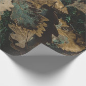 Stapel van geassembleerde bladeren foto cadeaupapier (Hoek)