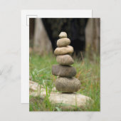 Stapel van gebalanceerde raketten briefkaart (Voorkant / Achterkant)