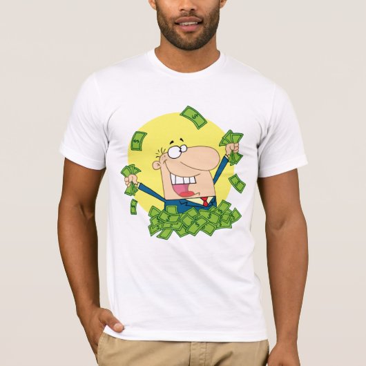 Stapel van Geld Mannen T-Shirt (Voorkant)