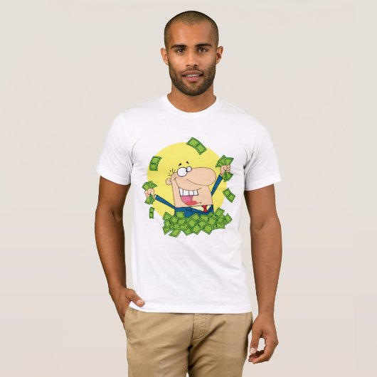 Stapel van Geld Mannen T-Shirt (Voorkant volledig)
