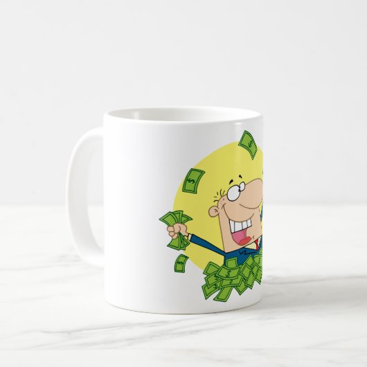 Stapel van Geld Mok (Voorkant links)