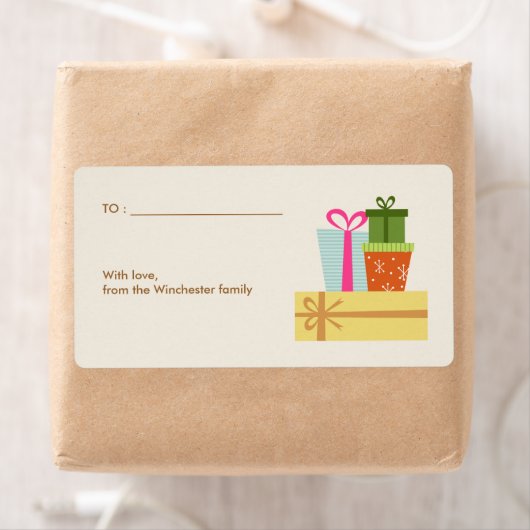 Stapel van Gift Boxes Vakantie Etiket (Insitu)