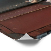 Stapel van  gitaarkoffers poster (Hoek)