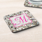 Stapel van Glitter Monogram Drink Onderzetter (Linkerzijde)