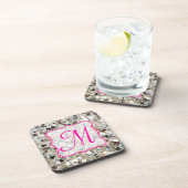 Stapel van Glitter Monogram Drink Onderzetter (Rechterzijde)
