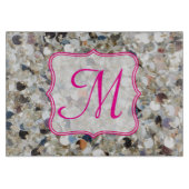 Stapel van Glitter Monogram Glas Snijplank (Voorkant)