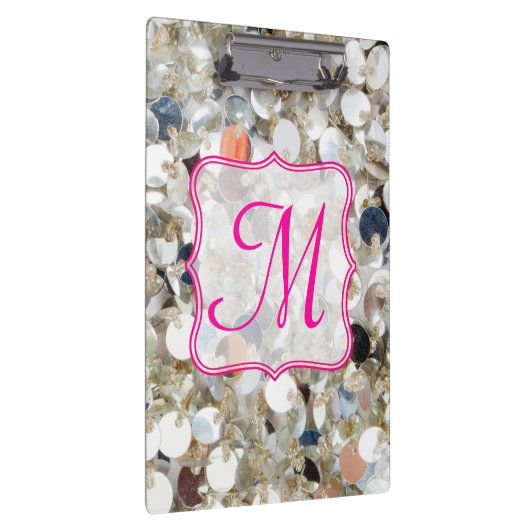 Stapel van Glitter Monogram Initiaal Clip Board Klembord (Rechts)