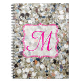 Stapel van Glitter Monogram Initiaal Notitieboek (Voorkant)