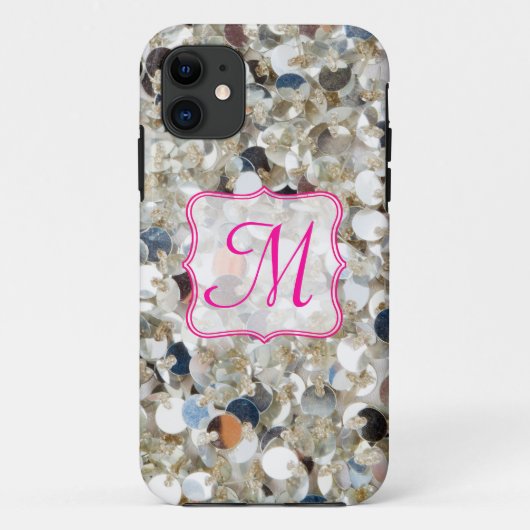 Stapel van Glitter Monogram IPHONE 5 Hoesje (Achterkant)