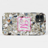 Stapel van Glitter Monogram IPHONE 5 Hoesje (Achterkant (horizontaal))