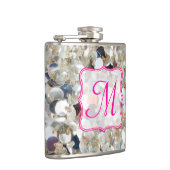 Stapel van Glitter Monogram Whiskey Flask Heupfles (Rechts)