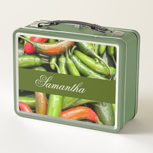 Stapel van groene pittige paprika's (Achterkant)