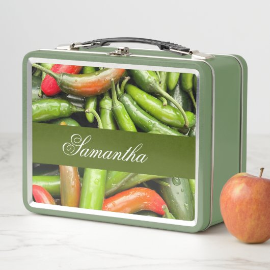 Stapel van groene pittige paprika's (In situ)