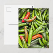 Stapel van groene pittige paprika's briefkaart (Voorkant / Achterkant)