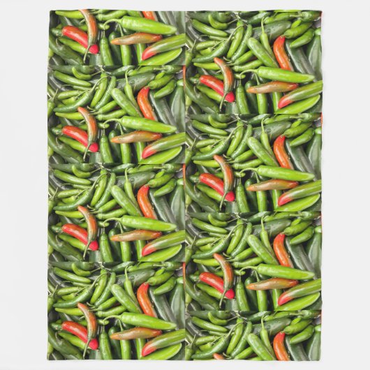 Stapel van groene pittige paprika's fleece deken (Voorkant)