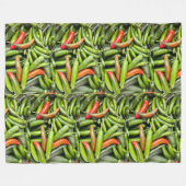 Stapel van groene pittige paprika's fleece deken (Voorkant (Horizontaal))