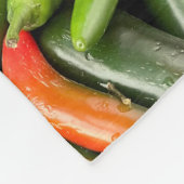 Stapel van groene pittige paprika's fleece deken (Hoek)