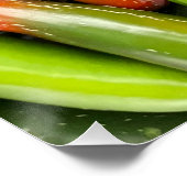 Stapel van groene pittige paprika's perfect poster (Hoek)