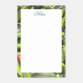 Stapel van groene pittige paprika's post-it® notes (Voorkant)