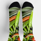 Stapel van groene pittige paprika's sokken (Top)