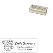 Stapel van het Adres van Teacups Rubberstempel (Gestempeld)