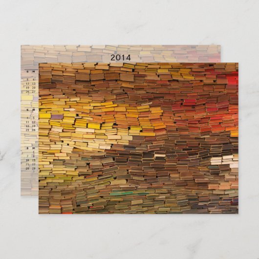 Stapel van het Briefkaart van de Kalender van Boek (Voorkant / Achterkant)