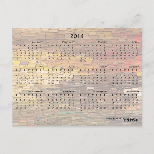 Stapel van het Briefkaart van de Kalender van Boek (Achterkant)