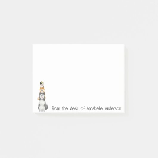 Stapel van huisdieren personaliseren post-it® notes (Voorkant)