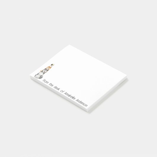 Stapel van huisdieren personaliseren post-it® notes (Schuin)