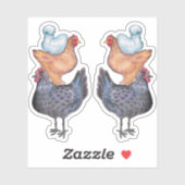 Stapel van kippen sticker (Vel)