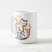 Stapel van kitty katten grappige Schattigee katten Koffiemok (Voorkant links)